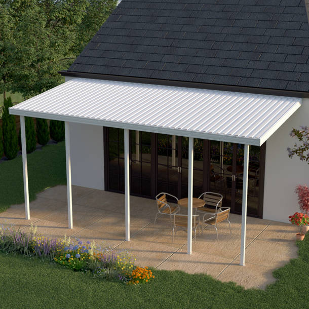 HeritagePatios Heritage Patios 240'' W x 120'' D Aluminum White Cover